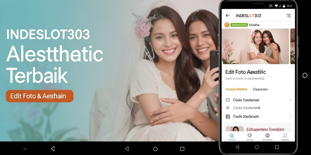 Screenshot utama INDESLOT303 menampilkan fitur edit foto aesthetic yang menarik.