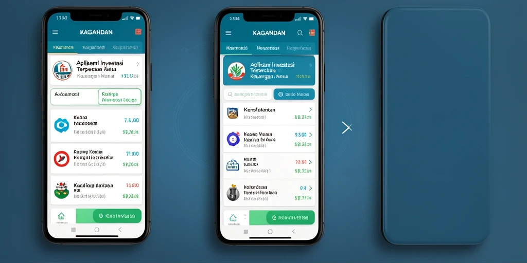 Tampilan antarmuka KAGANDAN yang modern dan intuitif untuk investasi.