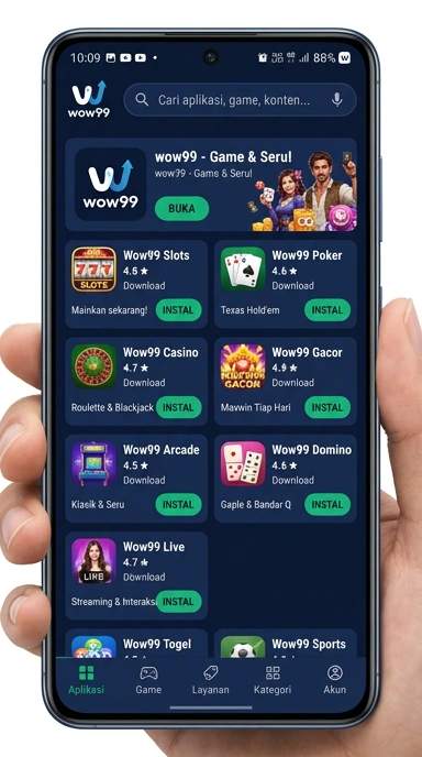 Tampilan katalog aplikasi wow99