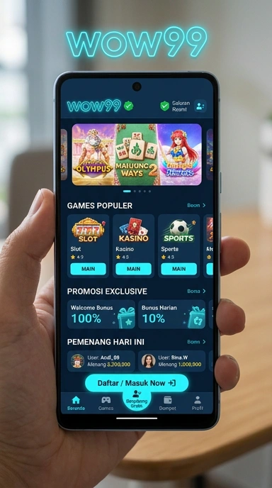 Tampilan kanal resmi wow99